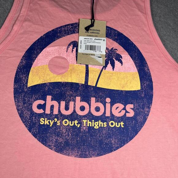 Chubbies “skys out thighs out”’The Trop and Lock Beachy Tank Top Mens Small - Picture 3 of 7